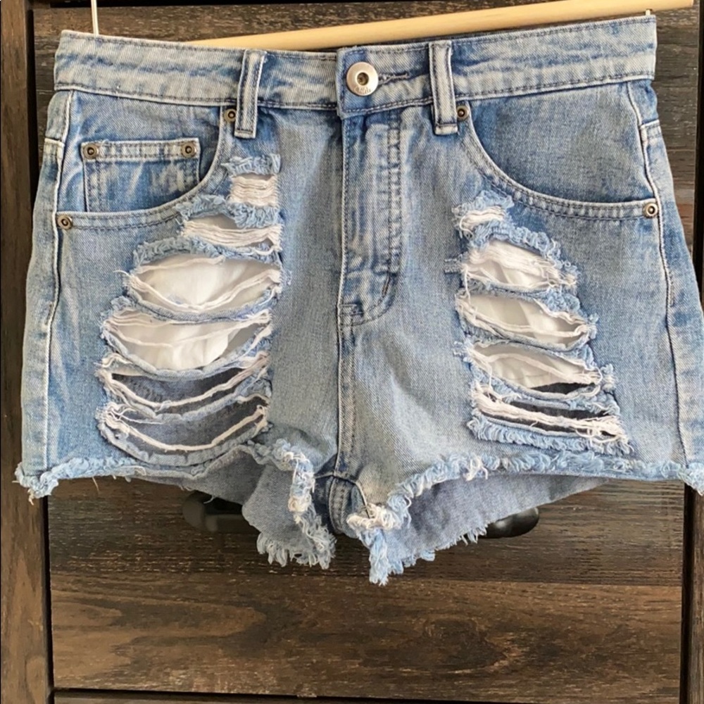 Denim Distressed Shorts